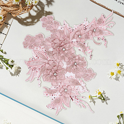 1 шт. полиэстеровая ткань с компьютерной вышивкой&nbsp;DIY-CY0002-56