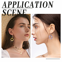 20 шт. 2 цветных латунных крючка для серег&nbsp;KK-PH0002-77