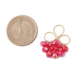 4 шт. подвески из гальванизированного стекла 4 цветов&nbsp;PALLOY-TA00314