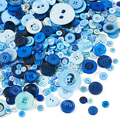 Плоские круглые пуговицы из смолы BUTT-TAC0017-01B