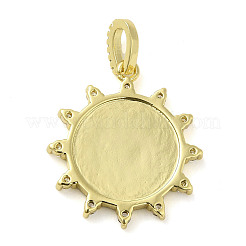 Ciondoli in ottone con placcatura a cremagliera con micro pavé di zirconi chiari&nbsp;X-KK-Q784-33G