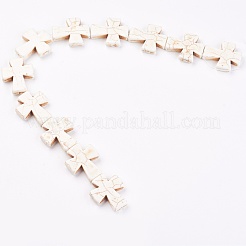 Синтетических нитей бирюзовые бусы&nbsp;TURQ-G117-30x35mm-04