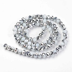 Гальванические непрозрачные стеклянные бусины&nbsp;EGLA-A034-P6mm-M15