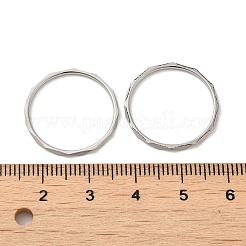 変色しない304ステンレススチール製指輪  ステンレス鋼色  1.2mm  内径：18mm&nbsp;RJEW-I101-03C-P