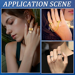 10 шт. 10 стиля 304 нержавеющая сталь открытые манжетные кольца компоненты&nbsp;STAS-SC0009-07