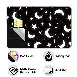 長方形のPVCプラスチック防水カードステッカー  銀行カードの装飾用の粘着カードスキン  ムーン  186x137mm&nbsp;DIY-WH0432-528
