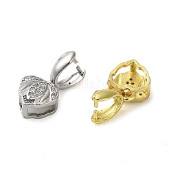 Покрытие стойки латунь микро паве прозрачный кубический цирконий ледоруб щепотка поручни KK-K340-17