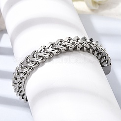 201 Edelstahl-Panzerkettenarmbänder für Herren&nbsp;STAS-T077-09P