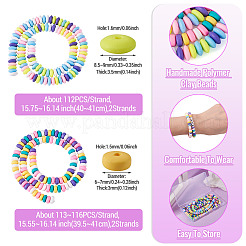 4 Stränge 2 Stile handgemachte Polymer Clay Perlen Stränge&nbsp;CLAY-TA0002-08