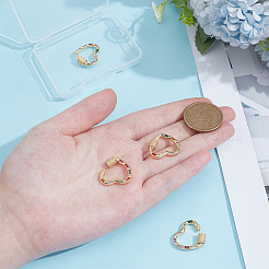 4 шт. латунные микропаве цветные кубические цирконии винтовые карабины-замки&nbsp;ZIRC-UN0001-14