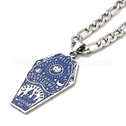 201 кулон из нержавеющей стали с эмалью для женщин и мужчин NJEW-G123-08P