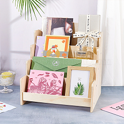 4-ярусные деревянные стенды для брошюр&nbsp;ODIS-WH0001-94