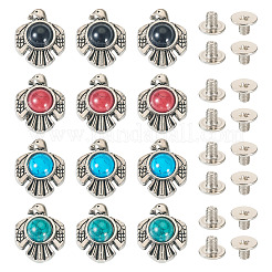 16 комплект заклепок-монет из сплава 4 цветов с винтовой заклепкой FIND-SW0001-32