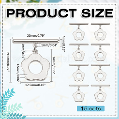 15шт латунные застежки&nbsp;KK-ME0002-34P