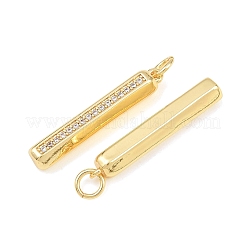 Pendenti in zirconi cubici trasparenti in micro pavè di ottone&nbsp;CU-CBA7E9C-07G