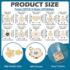 100шт 10 стиля сплава эмалевые подвески&nbsp;ENAM-TA0003-09