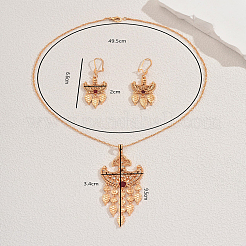 Элегантные геометрические латунные серьги-подвески с кубическим цирконием и наборы ожерелий для женщин EC3167
