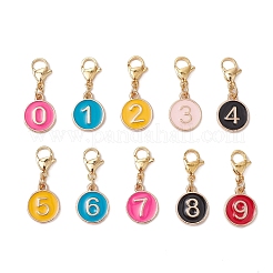 Плоская круглая подвеска с эмалевым сплавом № 0~9&nbsp;HJEW-JM03116