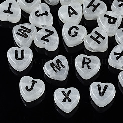 Светящиеся белые дымчатые акриловые бусины MACR-S273-69