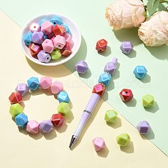 50 Stück 5 Farben UV-beschichtete undurchsichtige Acrylperlen&nbsp;OACR-FS0002-87