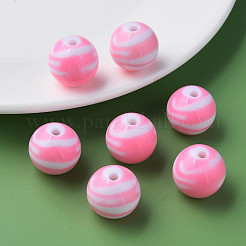 Непрозрачные полосатые акриловые бусины&nbsp;LS-MACR-S373-27B-05