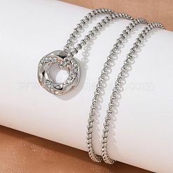 Шестигранные подвески из нержавеющей стали 304 с кристаллами и стразами для женщин&nbsp;NJEW-F339-04P