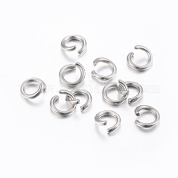 304 Stainless Steel Open Jump Rings, Stainless Steel Color, 20 Gauge, 8x0.8mm, about 600pcs/50g