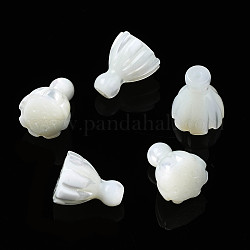Perle trochid naturali / conchiglie trochus, mezzo forato, loto, 10.5x9mm, Foro: 1 mm
