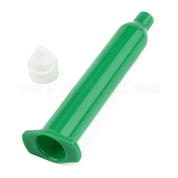 Пластиковые дозирующие шприцы, с поршнем, зелёные, 106x32x20 мм, отверстие : 2 мм, поршень: 15x19.5 мм, емкость: 10 мл (0.34 жидких унции)