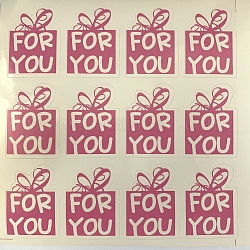 DIY-Aufkleber Paster Bild, Geschenk für Sie mit Wort, neon rosa , 35x25 mm, ca. 12 Stk. / Bogen