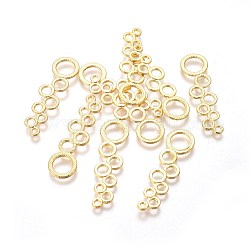 Alloy Pendants, Ring, Golden, Lead Free and Cadmium Free, 38.5x11.5x1mm