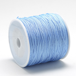 Hilo de nylon, cuerda de anudar chino, luz azul cielo, 1.5mm, alrededor de 142.16 yarda (130 m) / rollo