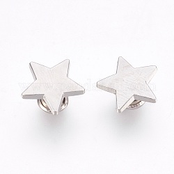 Alloy Rivet Studs, For Purse, Bags, Boots, Leather Crafts Decoration, Star, Platinum, 12x12x8mm