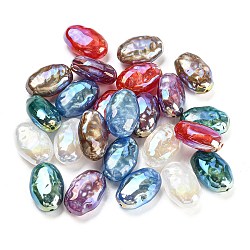 Perles en acrylique de perle d'imitation, ovale, couleur mixte, 18x12x7.5mm, Trou: 1mm