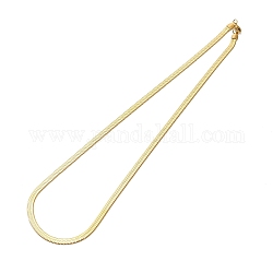 Ionenplattierung (IP) 304 Edelstahl-Halskette mit Fischgrätenmuster für Männer und Frauen, echtes 18k vergoldet, breit: 5 mm, 23.62 Zoll (60 cm)