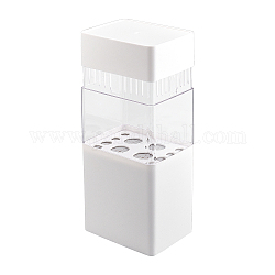 Abs con contenitore di plastica per spazzole cosmetiche, rettangolo, bianco, 105x80x220mm