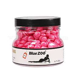 Frijoles de cera dura, depilación corporal, cera depilatoria de película caliente, de color rosa oscuro, 9.6x8.4 cm, peso neto: 250 g / caja