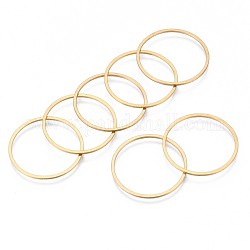 304 Stainless Steel Linking Ring, Ring, Golden, 25x0.8mm
