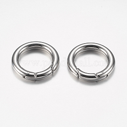 304 acero inoxidable anillos de la puerta de primavera, o anillos, anillo, color acero inoxidable, 6 calibre, 24x4mm, diámetro interior: 16 mm