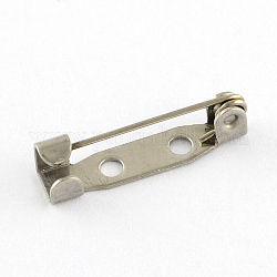 304 Stainless Steel Pin Brooch Back Bar Findings, Stainless Steel Color, 25~26x5x6mm, Pin: 0.8mm
