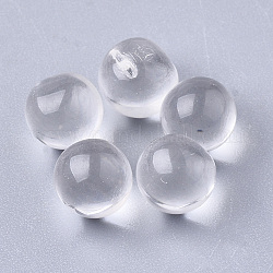 Perles en résine, pas de trous / non percés, ronde, clair, 5.5~6mm