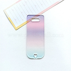 Gradual Acrylic DIY Disc Pendant Keychain Blanks, Rectangle, Colorful, 10x4cm
