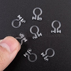 Risultati di orecchini a clip in plastica, chiaro, 11x8mm, Foro: 0.65 mm, palla: 3 mm