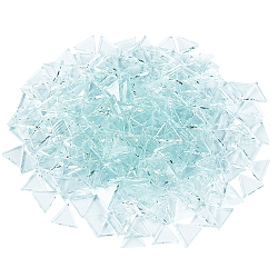 Transparente Glas Cabochons, Mosaikfliesen, für Heimdekoration oder Basteln, Dreieck, Transparent, 13x16x2.7 mm, 280 g / box