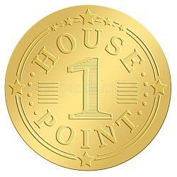 Pegatinas autoadhesivas en relieve de lámina de oro, etiqueta engomada de la decoración de la medalla, patrón de número, 50x50mm