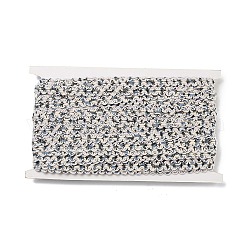 Wellenförmiger Spitzenbesatz aus Polyester, für Vorhang, heimtextilien dekor, Schwarz, 3/8 Zoll (10 mm)
