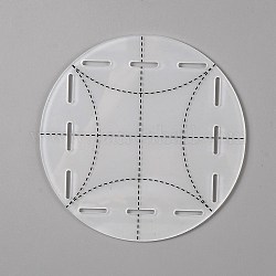 5 Inch Acrylic Quilting Rulers, Round Templates, Transparent Patchwork Sewing Cutting Craft Ruler DIY Tools, with Hole, Clear, 12.5x0.2cm, Hole: 3x18mm