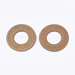 Acryl-Anhänger, Imitation gewebtes Rattan-Muster, Donut, Peru, 47x4.5 mm, Bohrung: 1.8 mm
