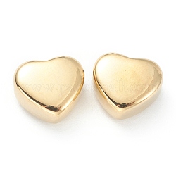 304 perline in acciaio inossidabile, cuore, oro, 10.5x11x5mm, Foro: 1.8 mm