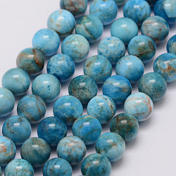 Natürliche Apatit Perlen Stränge, Klasse ab, Runde, 8 mm, Bohrung: 1 mm, ca. 49 Stk. / Strang, 14.9 Zoll (38 cm)